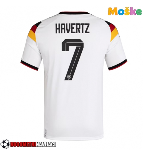 Moške Nogometnih dresov Nemčija Kai Havertz #7 Domači SP 2026 Kratki rokavi Moške Nogometnih dresov Nemčija Kai Havertz #7 Domači SP 2026 Kratki rokavi